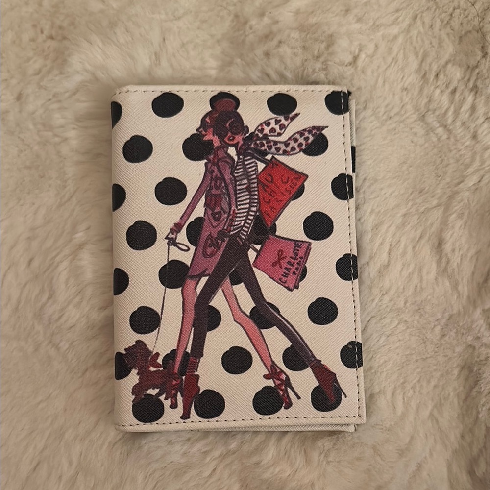 Polka Dot Wallet with Fashion Illustration